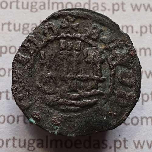 Ceitil Cobre de D. Afonso V (1438 -1481), Ceitil (1/6 Real Branco) Tipologia do catálogo F. Magro 9º Grupo - Não catalogada