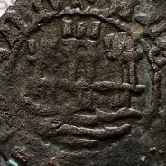 Ceitil Cobre de D. Afonso V (1438 -1481), Ceitil (1/6 Real Branco) Tipologia do catálogo F. Magro 9º Grupo - Não catalogada