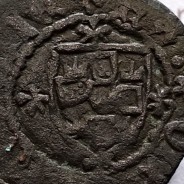 Ceitil Cobre de D. Afonso V (1438 -1481), Ceitil (1/6 Real Branco) Tipologia do catálogo F. Magro 9º Grupo - Não catalogada