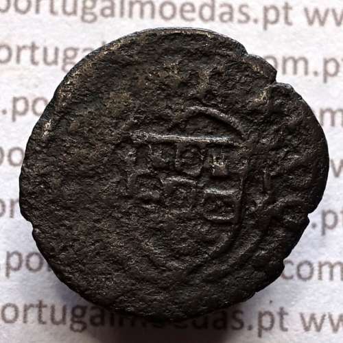 Ceitil Cobre de D. Afonso V (1438 -1481), Ceitil (1/6 Real Branco) Tipologia do catálogo F. Magro 9º Grupo - A5.9.12.35 variante
