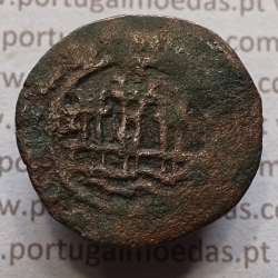 Ceitil Cobre de D. Afonso V (1438 -1481), Ceitil (1/6 Real Branco) Tipologia do catálogo F. Magro 9º Grupo - A5.9.2.1
