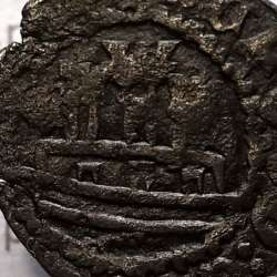 Ceitil Cobre de D. Afonso V (1438 -1481), Ceitil (1/6 Real Branco) Tipologia do catálogo F. Magro 9º Grupo - A5.9.2.33