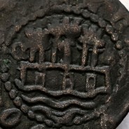 Ceitil Cobre de D. Afonso V (1438 -1481), Ceitil (1/6 Real Branco) Tipologia do catálogo F. Magro 9º Grupo - Não Catalogada