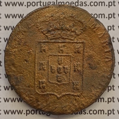 MOEDA PATACO (40 REIS) BRONZE 1833 - EIXO HORIZONTAL - D.MARIA II
