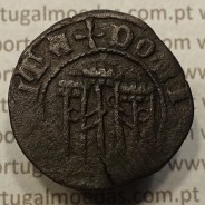 Ceitil Cobre de D. Afonso V (1438 -1481), Ceitil (1/6 Real Branco) Tipologia do catálogo F. Magro 5º Grupo - Não catalogada