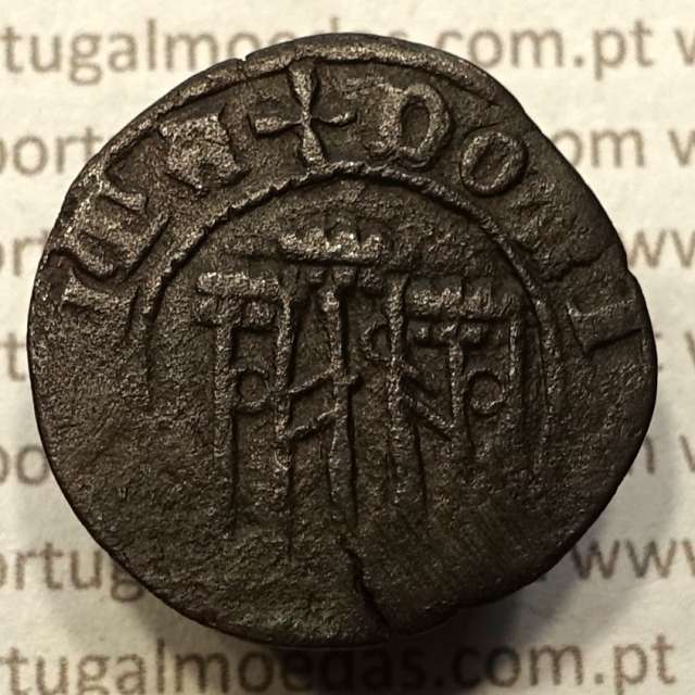 Ceitil Cobre de D. Afonso V (1438 -1481), Ceitil (1/6 Real Branco) Tipologia do catálogo F. Magro 5º Grupo - Não catalogada