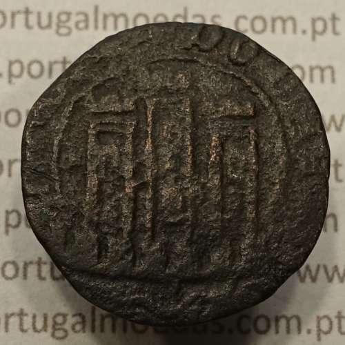 Ceitil Cobre de D. Afonso V (1438 -1481), Ceitil (1/6 Real Branco) Tipologia do catálogo F. Magro 5º Grupo - A5.5.3.1