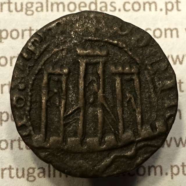 Ceitil Cobre de D. Afonso V (1438 -1481), Ceitil (1/6 Real Branco) Tipologia do catálogo F. Magro 5º Grupo - Não catalogado