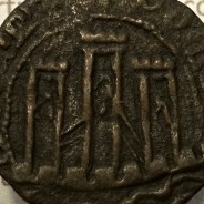 Ceitil Cobre de D. Afonso V (1438 -1481), Ceitil (1/6 Real Branco) Tipologia do catálogo F. Magro 5º Grupo - Não catalogado