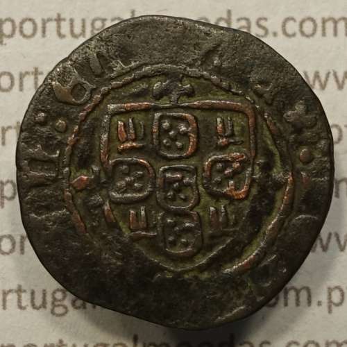 Ceitil Cobre de D. Afonso V (1438 -1481), Ceitil (1/6 Real Branco) Tipologia do catálogo F. Magro 5º Grupo - Não catalogado