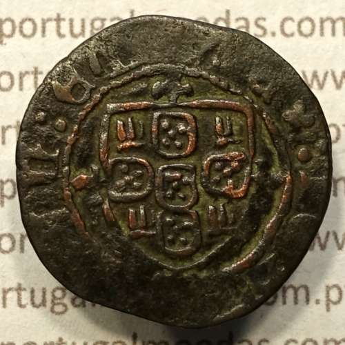 Ceitil Cobre de D. Afonso V (1438 -1481), Ceitil (1/6 Real Branco) Tipologia do catálogo F. Magro 5º Grupo - Não catalogado