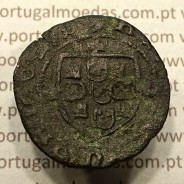 Ceitil Cobre de D. Afonso V (1438 -1481), Ceitil (1/6 Real Branco) Tipologia do catálogo F. Magro 5º Grupo - Não catalogado