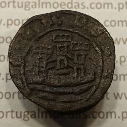 Ceitil Cobre de D. Afonso V (1438 -1481), Ceitil (1/6 Real Branco) Tipologia do catálogo F. Magro 6º Grupo - A5.6.1.8