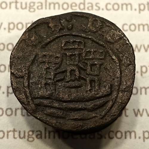 Ceitil Cobre de D. Afonso V (1438 -1481), Ceitil (1/6 Real Branco) Tipologia do catálogo F. Magro 6º Grupo - A5.6.1.8