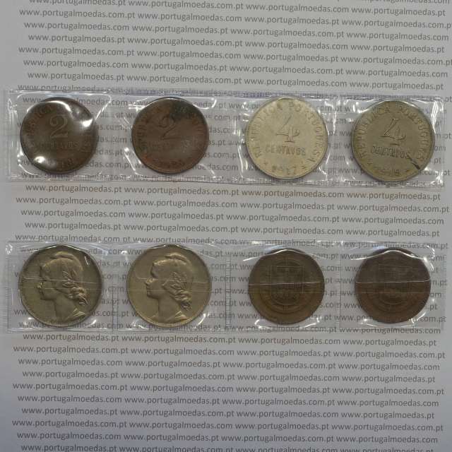 LOTE DE 2 MOEDAS DE DOIS CENTAVOS + 2 MOEDAS DE QUATRO CENTAVOS