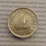 MOEDA DE QUATRO CENTAVOS (4 CENTAVOS) CUPRO-NÍQUEL 1917 MBC+/BELA-