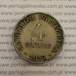 MOEDA DE QUATRO CENTAVOS (4 CENTAVOS) CUPRO-NÍQUEL 1917 BC MOEDA DE QUATRO CENTAVOS (4 CENTAVOS) CUPRO-NÍQUEL 1917 BC
