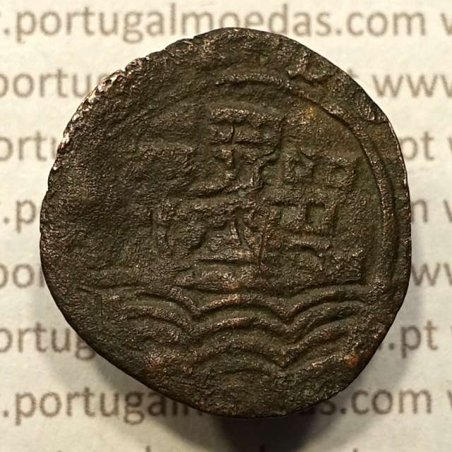 Ceitil Cobre de D. Afonso V (1438 -1481), Ceitil (1/6 Real Branco) Tipologia do catálogo F. Magro 6º Grupo - A5.6.1.4