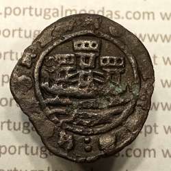 Ceitil Cobre de D. Afonso V (1438 -1481), Ceitil (1/6 Real Branco) Tipologia do catálogo F. Magro 6º Grupo - A5.6.2.3