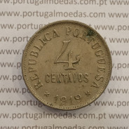 MOEDA DE QUATRO CENTAVOS (4 CENTAVOS) CUPRO-NÍQUEL 1919 MBC