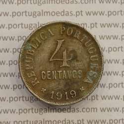 MOEDA DE QUATRO CENTAVOS (4 CENTAVOS) CUPRO-NÍQUEL 1919 BC MOEDA DE QUATRO CENTAVOS (4 CENTAVOS) CUPRO-NÍQUEL 1919 BC