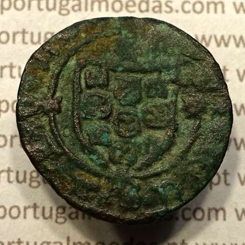 Ceitil Cobre de D. Afonso V (1438 -1481), Ceitil (1/6 Real Branco) Tipologia do catálogo F. Magro 6º Grupo - A5.6.1.8