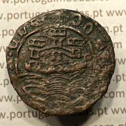 Ceitil Cobre de D. Afonso V (1438 -1481), Ceitil (1/6 Real Branco) Tipologia do catálogo F. Magro 6º Grupo - A5.6.1.1