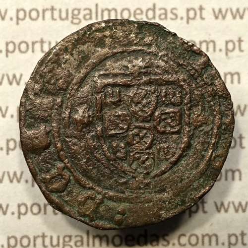 Ceitil Cobre de D. Afonso V (1438 -1481), Ceitil (1/6 Real Branco) Tipologia do catálogo F. Magro 6º Grupo - A5.6.1.1