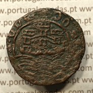 Ceitil Cobre de D. Afonso V (1438 -1481), Ceitil (1/6 Real Branco) Tipologia do catálogo F. Magro 6º Grupo - A5.6.1.1
