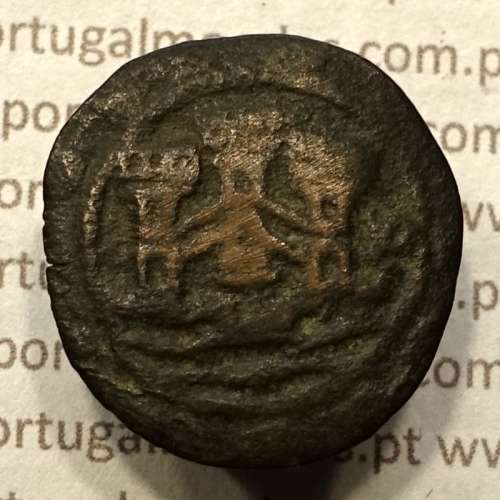 Ceitil Cobre de D. Afonso V (1438 -1481), Ceitil (1/6 Real Branco) Tipologia do catálogo F. Magro 6º Grupo - A5.6.1.12
