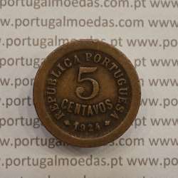 MOEDA DE CINCO CENTAVOS (5 CENTAVOS) BRONZE 1924 BC