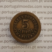 MOEDA DE CINCO CENTAVOS (5 CENTAVOS) BRONZE 1924 BC