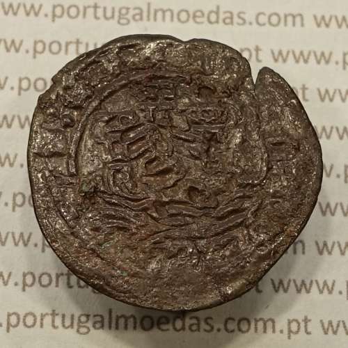 Ceitil Cobre de D. Afonso V (1438 -1481), Ceitil (1/6 Real Branco) Tipologia do catálogo F. Magro 6º Grupo - Sobre Real Preto