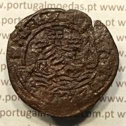 Ceitil Cobre de D. Afonso V (1438 -1481), Ceitil (1/6 Real Branco) Tipologia do catálogo F. Magro 6º Grupo - Sobre Real Preto