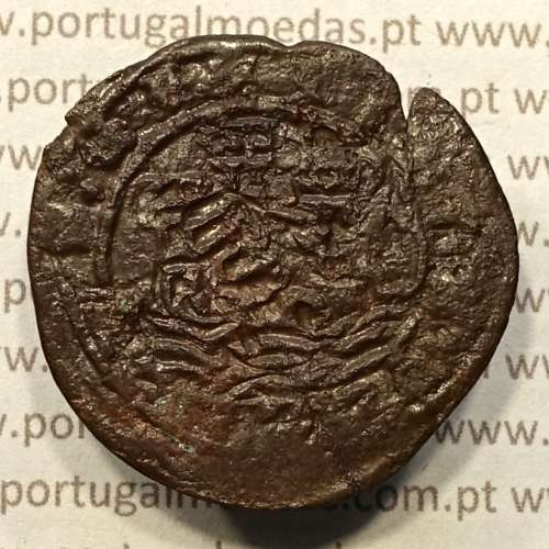 Ceitil Cobre de D. Afonso V (1438 -1481), Ceitil (1/6 Real Branco) Tipologia do catálogo F. Magro 6º Grupo - Sobre Real Preto