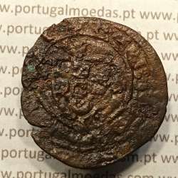Ceitil Cobre de D. Afonso V (1438 -1481), Ceitil (1/6 Real Branco) Tipologia do catálogo F. Magro 6º Grupo - Sobre Real Preto
