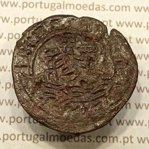 Ceitil Cobre de D. Afonso V (1438 -1481), Ceitil (1/6 Real Branco) Tipologia do catálogo F. Magro 6º Grupo - Sobre Real Preto