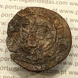 Ceitil Cobre de D. Afonso V (1438 -1481), Ceitil (1/6 Real Branco) Tipologia do catálogo F. Magro 6º Grupo - Sobre Real Preto