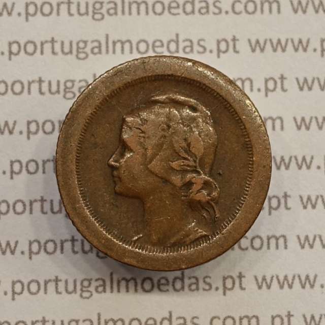 MOEDA DE CINCO CENTAVOS (5 CENTAVOS) BRONZE 1924 MBC