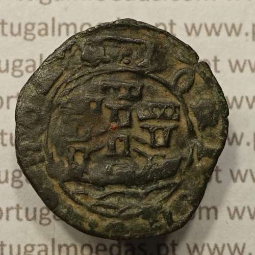 Ceitil Cobre de D. Afonso V (1438 -1481), Ceitil (1/6 Real Branco) Tipologia do catálogo F. Magro 6º Grupo - A5.6.2.4
