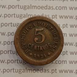 MOEDA DE CINCO CENTAVOS (5 CENTAVOS) BRONZE 1924 MBC MOEDA DE CINCO CENTAVOS (5 CENTAVOS) BRONZE 1924 MBC