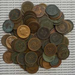 LOTE DE 100 MOEDAS DE CINCO CENTAVOS (5 CENTAVOS) BRONZE 1924