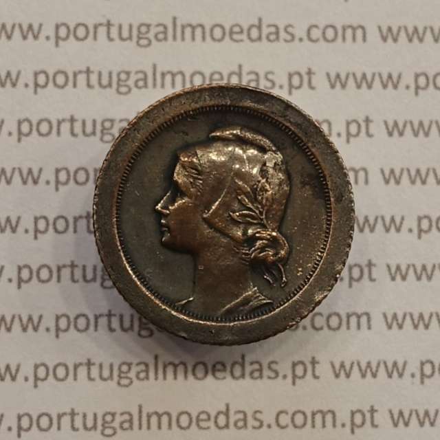 coin 5 Centavos 1925 Bronze, Five Centavos 1925 ($05) Portuguese Republic, (MBC+/Bela-), World Coins Portugal KM 572