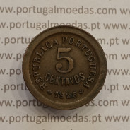 MOEDA DE CINCO CENTAVOS (5 CENTAVOS) BRONZE 1925 MBC