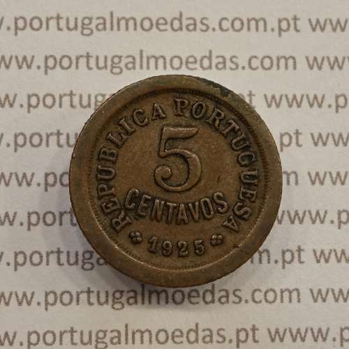 MOEDA DE CINCO CENTAVOS (5 CENTAVOS) BRONZE 1925 BC