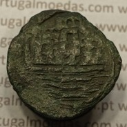 Ceitil Cobre de D. Afonso V (1438 -1481), Ceitil (1/6 Real Branco) Tipologia do catálogo F. Magro 6º Grupo - não catalogada