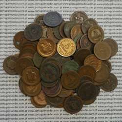 LOTE DE 100 MOEDAS DE CINCO CENTAVOS (5 CENTAVOS) BRONZE 1927