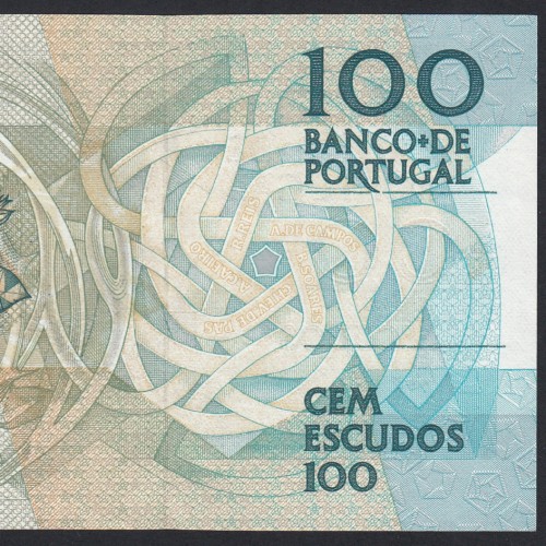 Prefixo de Substituição "ABC" - Nota De 100 Escudos 1986 (Muito Pouco Circulada) Ch.9 Fernando Pessoa - Banco de Portugal