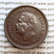 Índia, Oitavo de Tanga cobre 1884, "1/8 Tanga Bombaim - Índia Portuguesa" D. Luis I, (BELA), World Coins Portuguese India KM 307