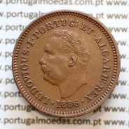 Oitavo de Tanga cobre 1886, "1/8 Tanga Bombaim - Índia Portuguesa" D. Luis I, (BELA), World Coins Portuguese India KM 307